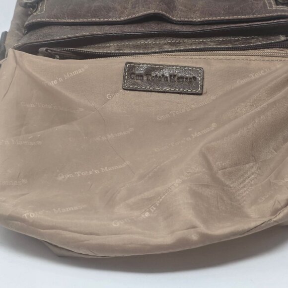 Gun Totin Mamas RFID Protection Leather Crossbody Bag - Picture 8 of 12